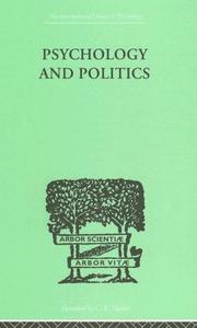 Cover of: Psychology and Politics