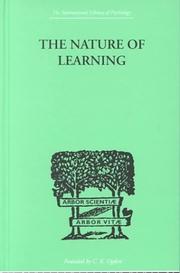 Cover of: The Nature of Learning (International Library of Psychology)