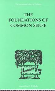 Cover of: The Foundations of Common Sense