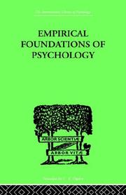 Cover of: Empirical Foundations of Psychology