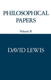 Cover of: Philosophical papers by Lewis, David K., Lewis, David K.