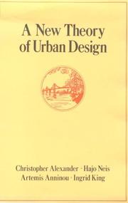 Cover of: A New theory of urban design by Christopher Alexander ... [et al.].