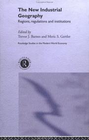 Cover of: The New Industrial Geography: Regions, Regulation and Institutions (Routledge Studies in the Modern World Economy, 22)