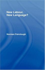 Cover of: New Labour, new language?