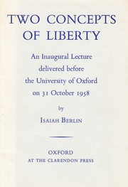 Cover of: Two concepts of liberty by Isaiah Berlin