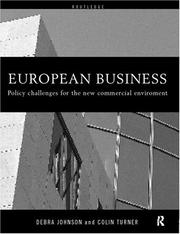Cover of: European Business: Policy Challenges for the New Commercial Environment