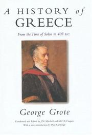 Cover of: A history of Greece by George Grote