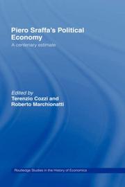 Cover of: Piero Sraffa's political economy by edited by Terenzio Cozzi and Roberto Marchionatti.