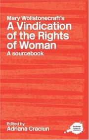 Cover of: A Routledge literary sourcebook on Mary Wollstonecraft's A vindication of the rights of woman