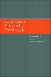 Cover of: Advances in personality psychology by edited by Sarah E. Hampson.
