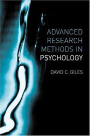 Cover of: Advanced research methods in psychology by David Giles