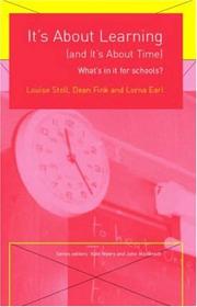 Cover of: It's about Learning (and It's about Time) (What's in It for Schools) by Lorna Earl