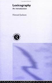 Cover of: Lexicography by Howard Jackson