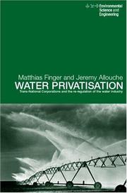 Cover of: Water Privatisation by Jeremy Allouche