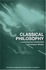 Cover of: Classical philosophy | Christopher John Shields