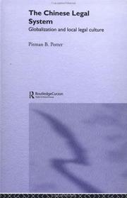 Cover of: The Chinese Legal System by Pitman B Potter