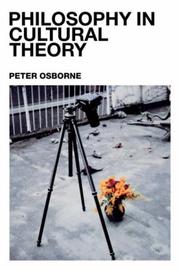 Cover of: Philosophy in Cultural Theory