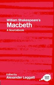 Cover of: William Shakespeare's Macbeth by Alexan Leggatt