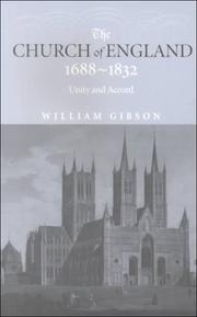 Cover of: The Church of England, 1688-1832: unity and accord