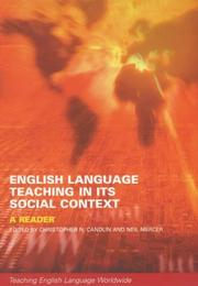 Cover of: English Language Teaching in its Social Context | C. Candlin