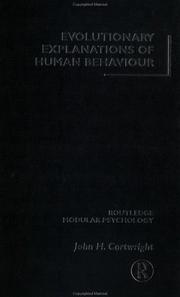 Cover of: Evolutionary Explanations of Human Behaviour