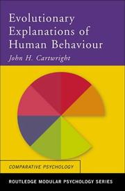 Cover of: Evolutionary Explanations of Human Behaviour
