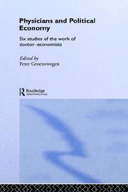 Cover of: Physicians and Political Economy (Routledge Studies in the History of Economics, Volume 49)