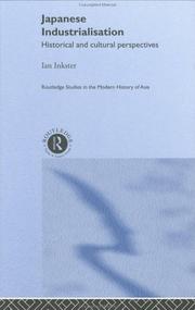 Cover of: Japanese industrialisation by Ian Inkster