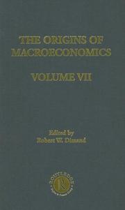 Cover of: Origins of Macroeconomics, Volume Seven