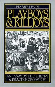 Cover of: Playboys and Killjoys by Harry Levin