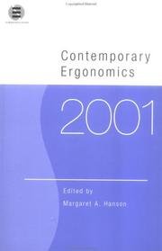 Contemporary Ergonomics 2001 (Contemporary Ergonomics) by Margaret Hanson