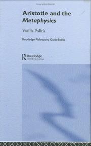 Cover of: Routledge philosophy guidebook to Aristotle and the Metaphysics by Vasilis Politis