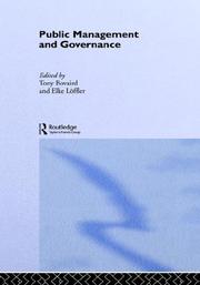 Cover of: Public Management and Governance: An Introductory Text