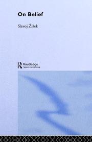 Cover of: On Belief (Thinking in Action) by Slavoj Žižek