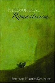 Cover of: Philosophical Romanticism by N. Kompridis