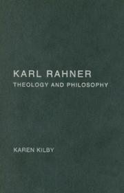 Cover of: Karl Rahner by Karen Kilby, Karen Kilby