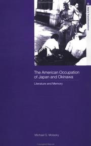 Cover of: American Occupation of Japan and Okinawa by M. Molasky