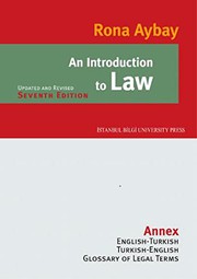 Cover of: An Introduction To Law by Rona Aybay, n/a