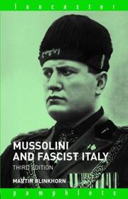 Cover of: Mussolini and Fascist Italy (Lancaster Pamphlets) by Blinkhorn, Blinkhorn