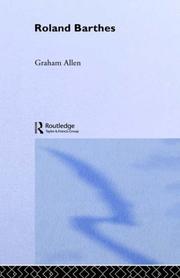 Cover of: Roland Barthes | Allen, Graham