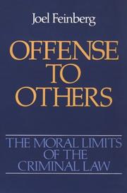 Cover of: Offense to Others (Moral Limits of Criminal Law, Vol 2)