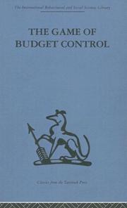 The Game of Budget Control by G. H. Hofstede