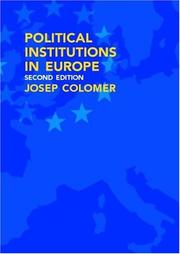 Cover of: Political institutions in Europe | 
