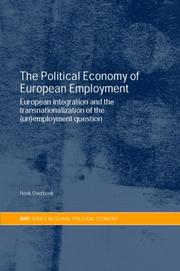 Cover of: Political Economy of European Unemployment: European Integration and the Transnationalism of (Un)Employment (Routledge/Ripe Studies I Global Political Economy)