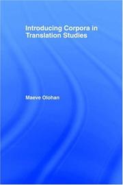 Cover of: Introducing corpora in translation studies