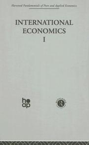 Cover of: International Economics I: Harwood Fundamentals of Applied Economics