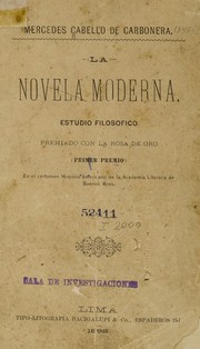 Cover of: La novela moderna: by Mercedes Cabello de Carbonera