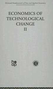 Cover of: Economics of Technological Change II by J. Lesourne