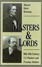 Cover of: Masters & lords by Shearer Davis Bowman