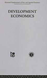 Cover of: Development Economics: Harwood Fundamentals of Applied Economics